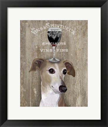 Framed Dog Au Vin Greyhound Print