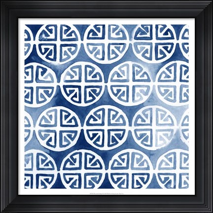 Framed Watercolor Indigo II Print