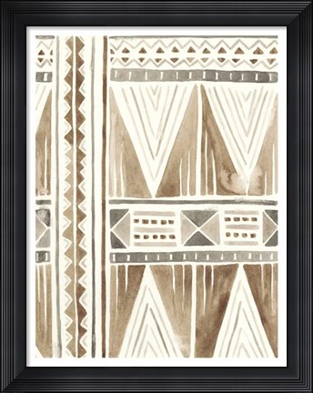 Framed Tribal Impressions I Print