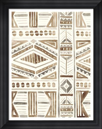 Framed Tribal Impressions II Print