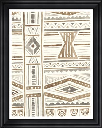 Framed Tribal Impressions III Print