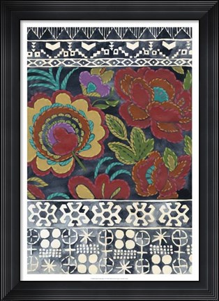 Framed Batik Embroidery I Print
