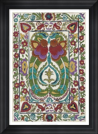 Framed Batik Embroidery III Print