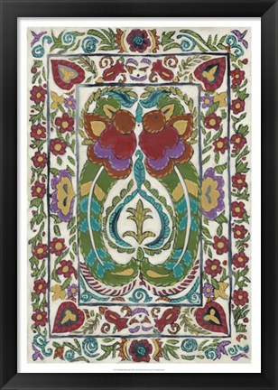 Framed Batik Embroidery III Print