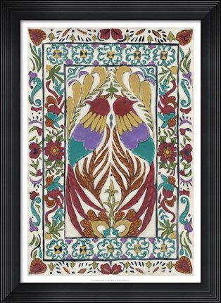 Framed Batik Embroidery IV Print