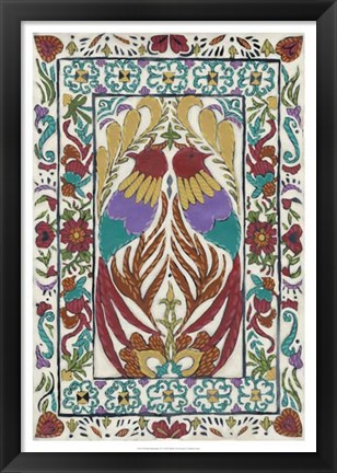Framed Batik Embroidery IV Print