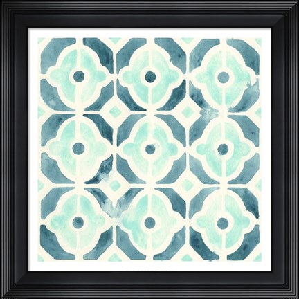 Framed Ocean Tile II Print