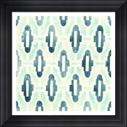 Framed Ocean Tile III Print