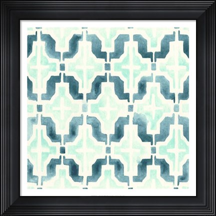 Framed Ocean Tile IV Print