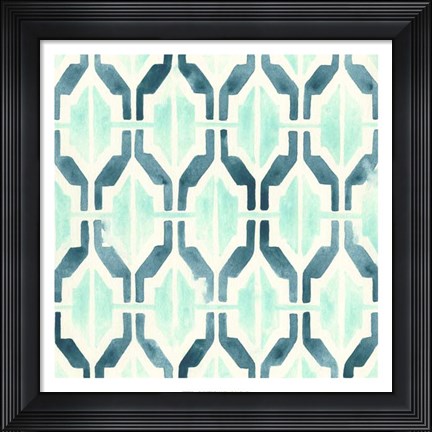 Framed Ocean Tile VI Print