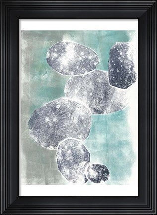 Framed Descending Orbs I Print