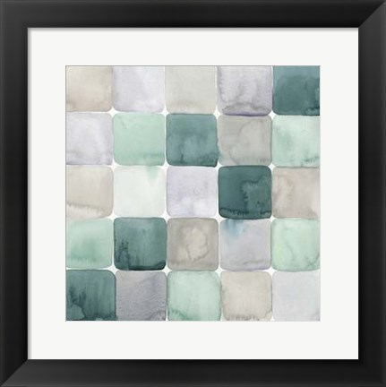 Framed Watercolor Window Panes II Print