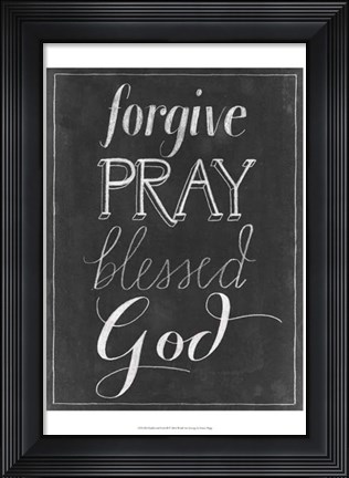 Framed Chalkboard Faith II Print