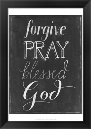 Framed Chalkboard Faith II Print