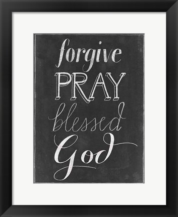 Framed Chalkboard Faith II Print