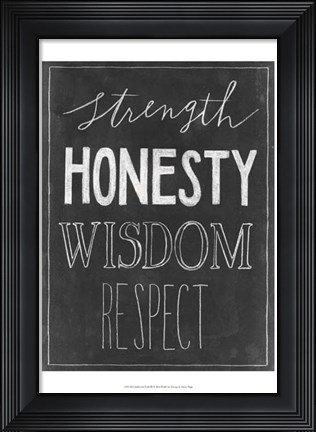 Framed Chalkboard Faith III Print