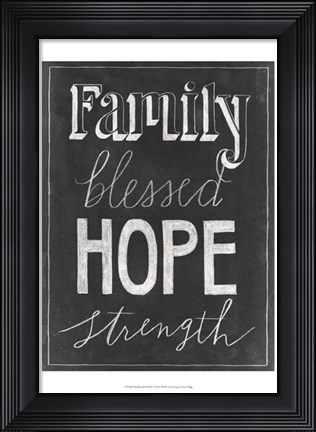 Framed Chalkboard Faith IV Print