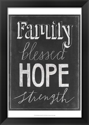 Framed Chalkboard Faith IV Print