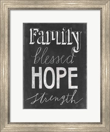 Framed Chalkboard Faith IV Print