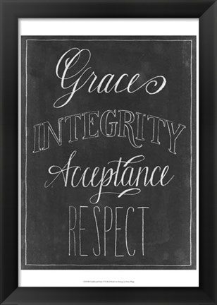 Framed Chalkboard Faith V Print