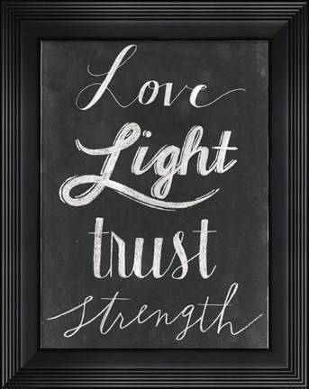 Framed Chalkboard Faith VI Print