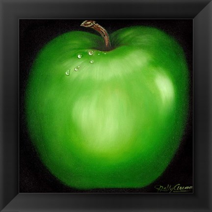 Framed Green Apple Print