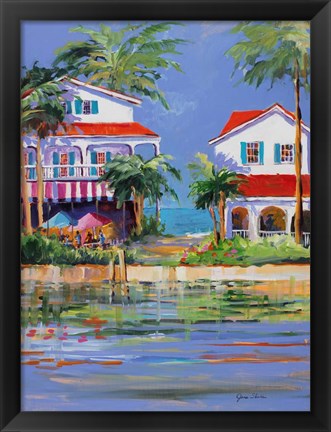 Framed Beach Resort II Print