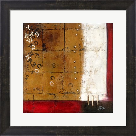 Framed Red Contemporary III Print