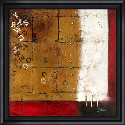 Framed Red Contemporary III Print