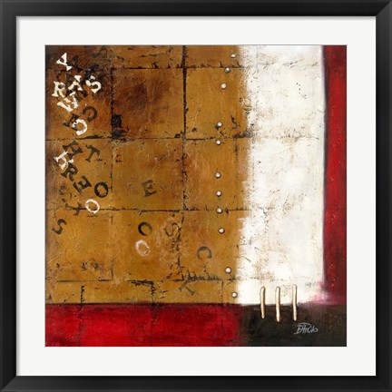 Framed Red Contemporary III Print