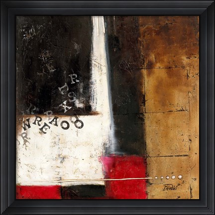 Framed Red Contemporary IV Print