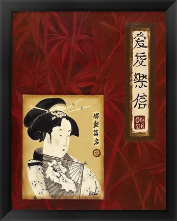 Framed Geisha I Print