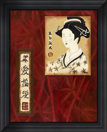 Framed Geisha II Print