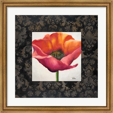 Framed Poppy Flower I Print