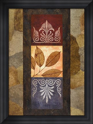 Framed Golden Leaves I Print
