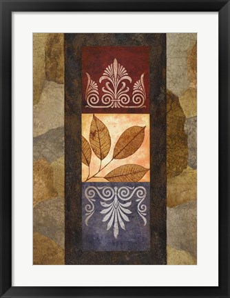 Framed Golden Leaves I Print