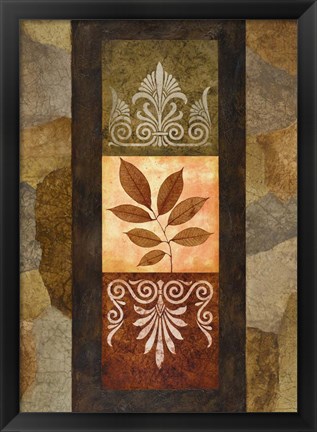 Framed Golden Leaves II Print