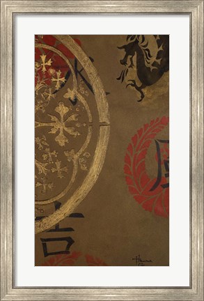 Framed Asian Shield II Print