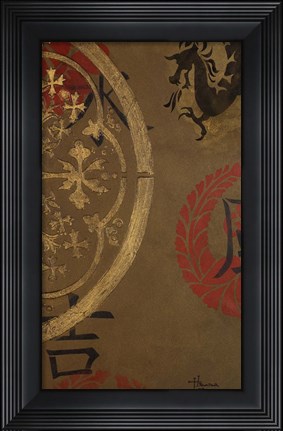 Framed Asian Shield II Print