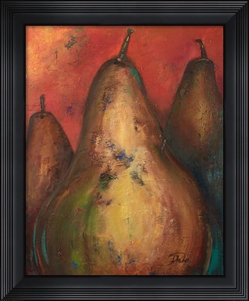 Framed Pear I Print