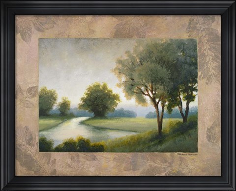 Framed Green Land II Print