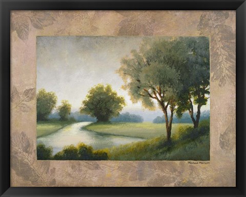 Framed Green Land II Print