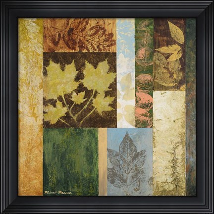 Framed August Leaves II Print