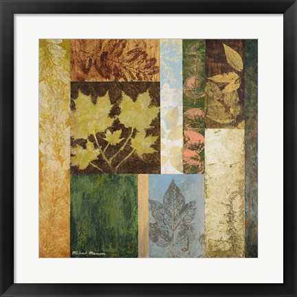 Framed August Leaves II Print