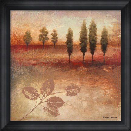 Framed Warm Textural Landscape II Print