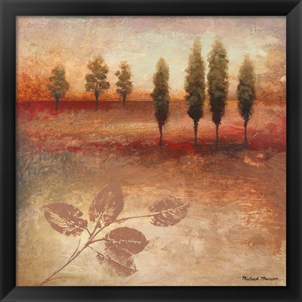 Framed Warm Textural Landscape II Print