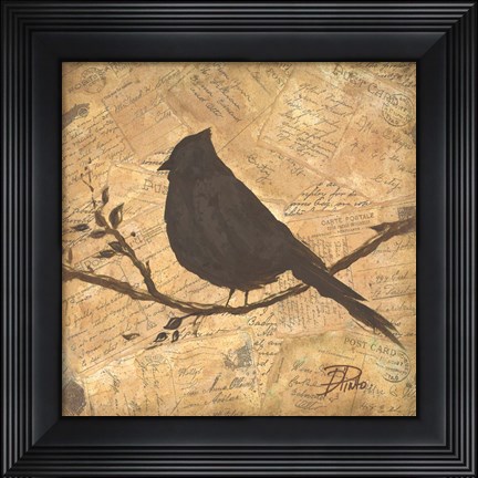 Framed Bird Silhouette II Print