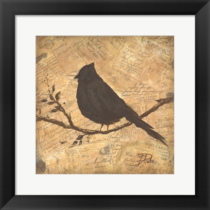 Framed Bird Silhouette II Print