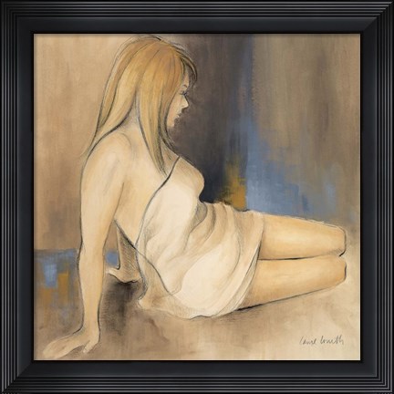 Framed Waking Woman II (blue) Print