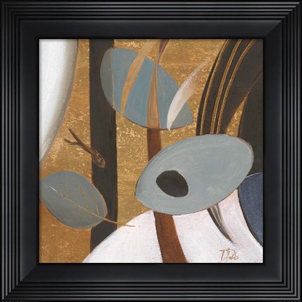 Framed Eco-Chic with Blue II Print